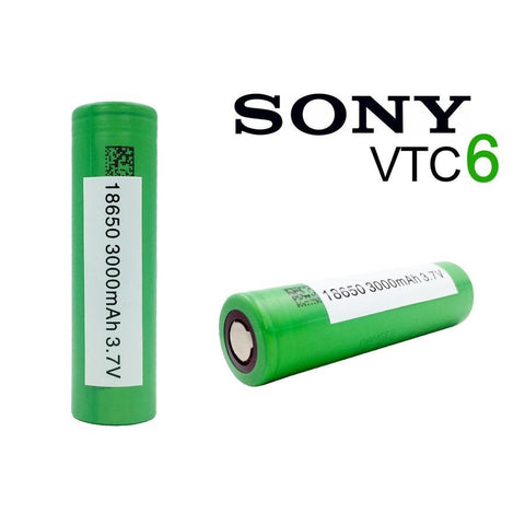 SONY VTC6 18650 3000MAH 30A FLAT TOP BATTERY